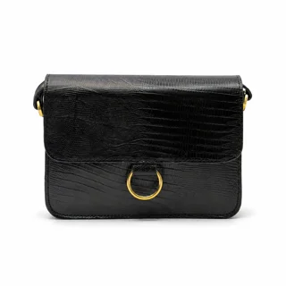 کیف چرم طبیعی دوشی زنانه مدل نعلی